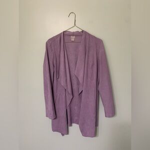 Chico’s — women’s size 1 suede light purple sweater